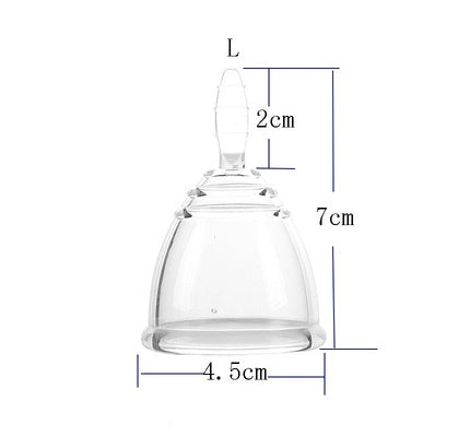 Menstruatie Cup Transparant met Case