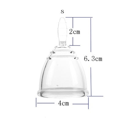 Menstruatie Cup Transparant met Case