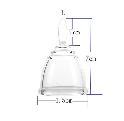 Menstruatie Cup Transparant met Case